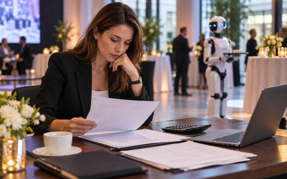 Ilustrační snímek: Pořadatelka počítá rozpočet akce s robotem