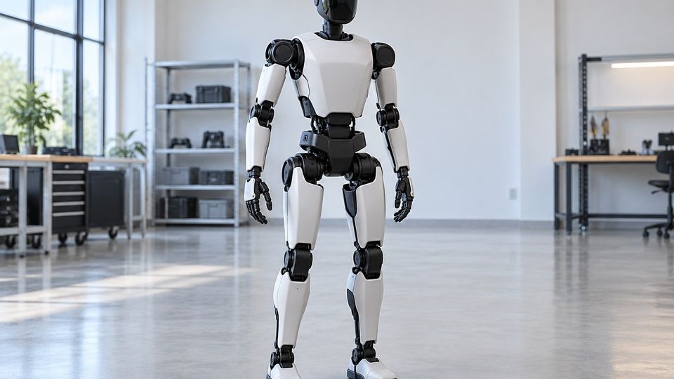 Ilustrační snímek: Humanoidní robot ve světlé laboratoři